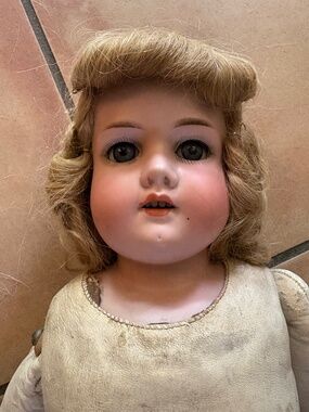 Antique Armand Marseille #370 Doll Germany Porcelain Head Leather Jointed Body